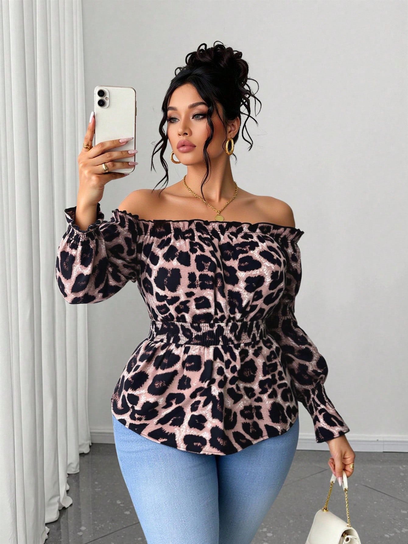 Blouse Off Shoulder - Blusa Feminina Plus Size com Estampa