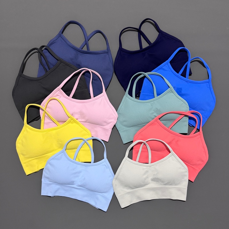 Crop Top Crochet - Histello sutiã esportivo sem costas feminino
