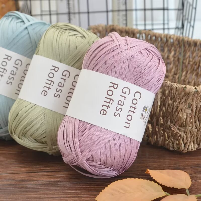 Crochet Bag Raffia - Nova Fita Plana de Crochê em