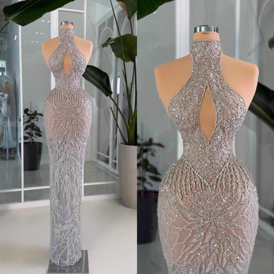 Maxi Dress Halter - Vestidos de Noite Elegantes com Decote