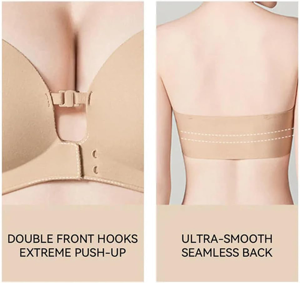 Sutiã sem alças com fecho fron - Bralette Triangle Set avaliação e preço