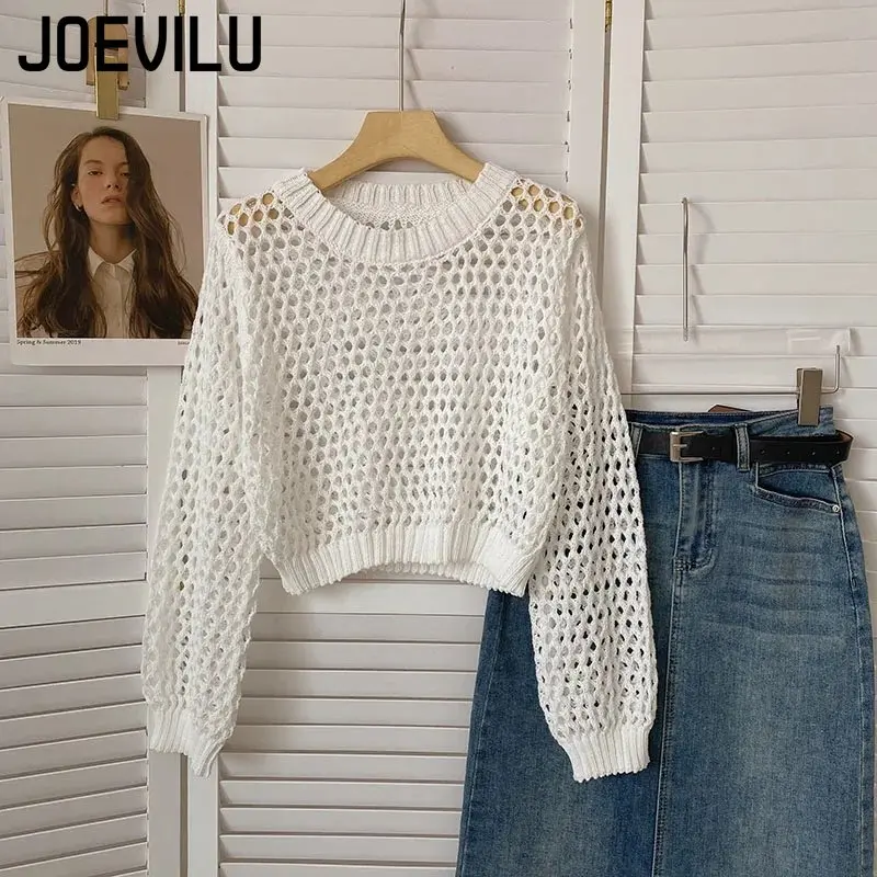 Oco para fora malha colheita t - Crop Top Crochet avaliação e preço