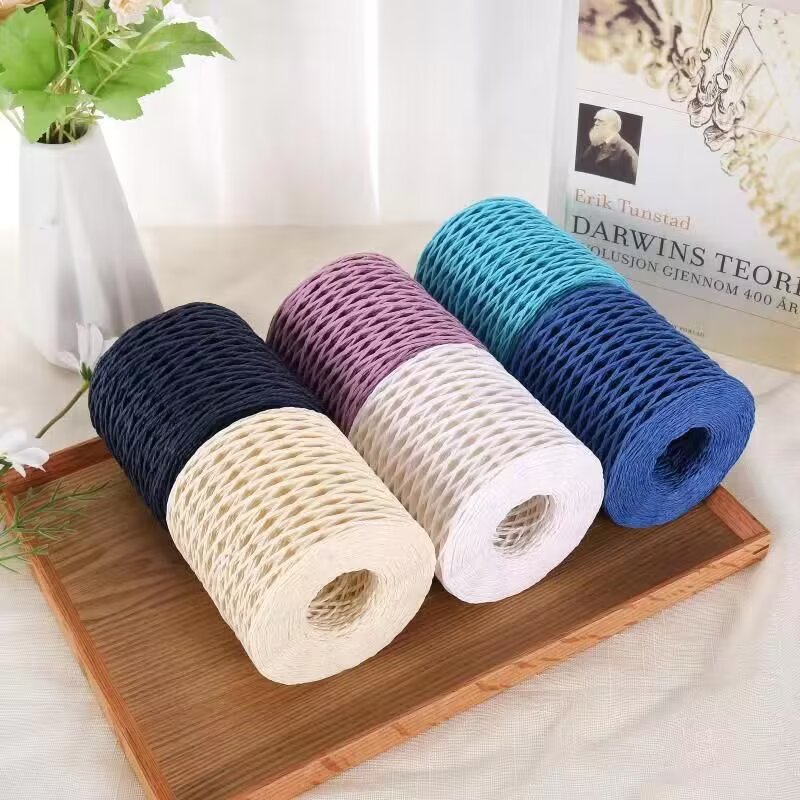 190g de fio de ráfia, fio de p - Crochet Bag Raffia avaliação e preço