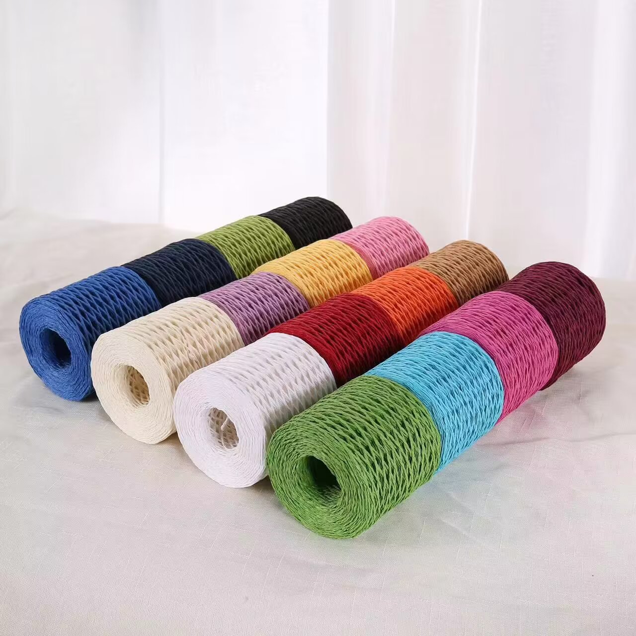 190g de fio de ráfia, fio de p - Crochet Bag Raffia avaliação e preço