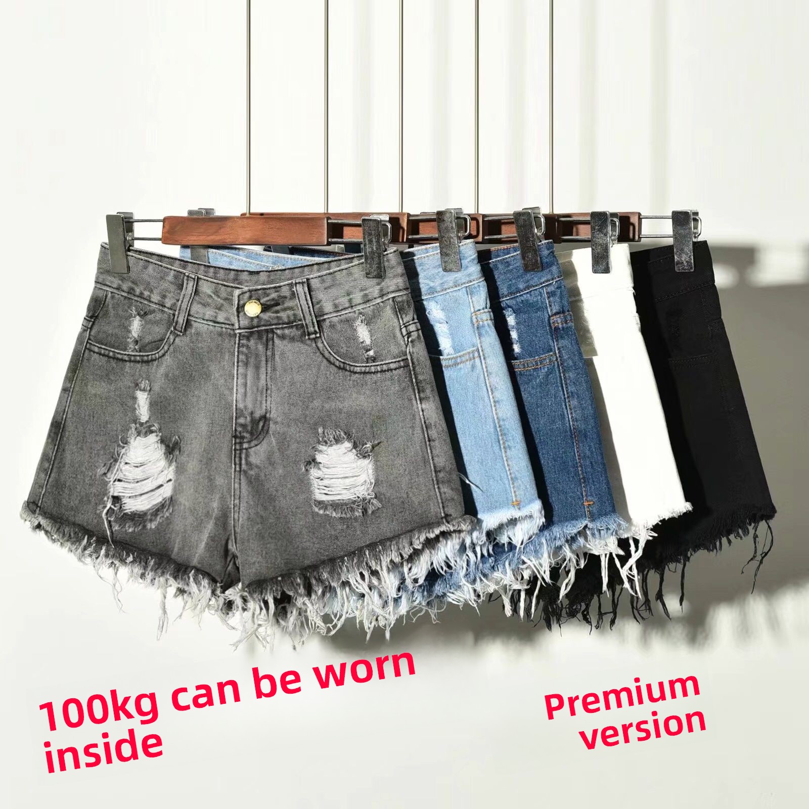 Shorts Jeans Feminino Cintura  - Shorts Denim Frayed avaliação e preço