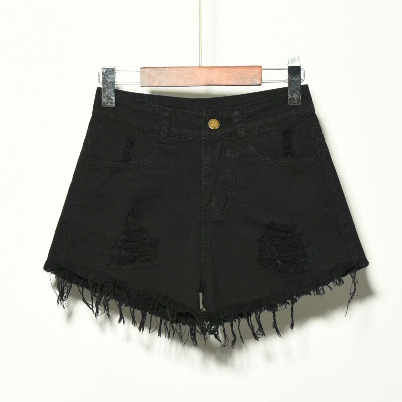 Shorts Jeans Feminino Cintura  - Shorts Denim Frayed avaliação e preço