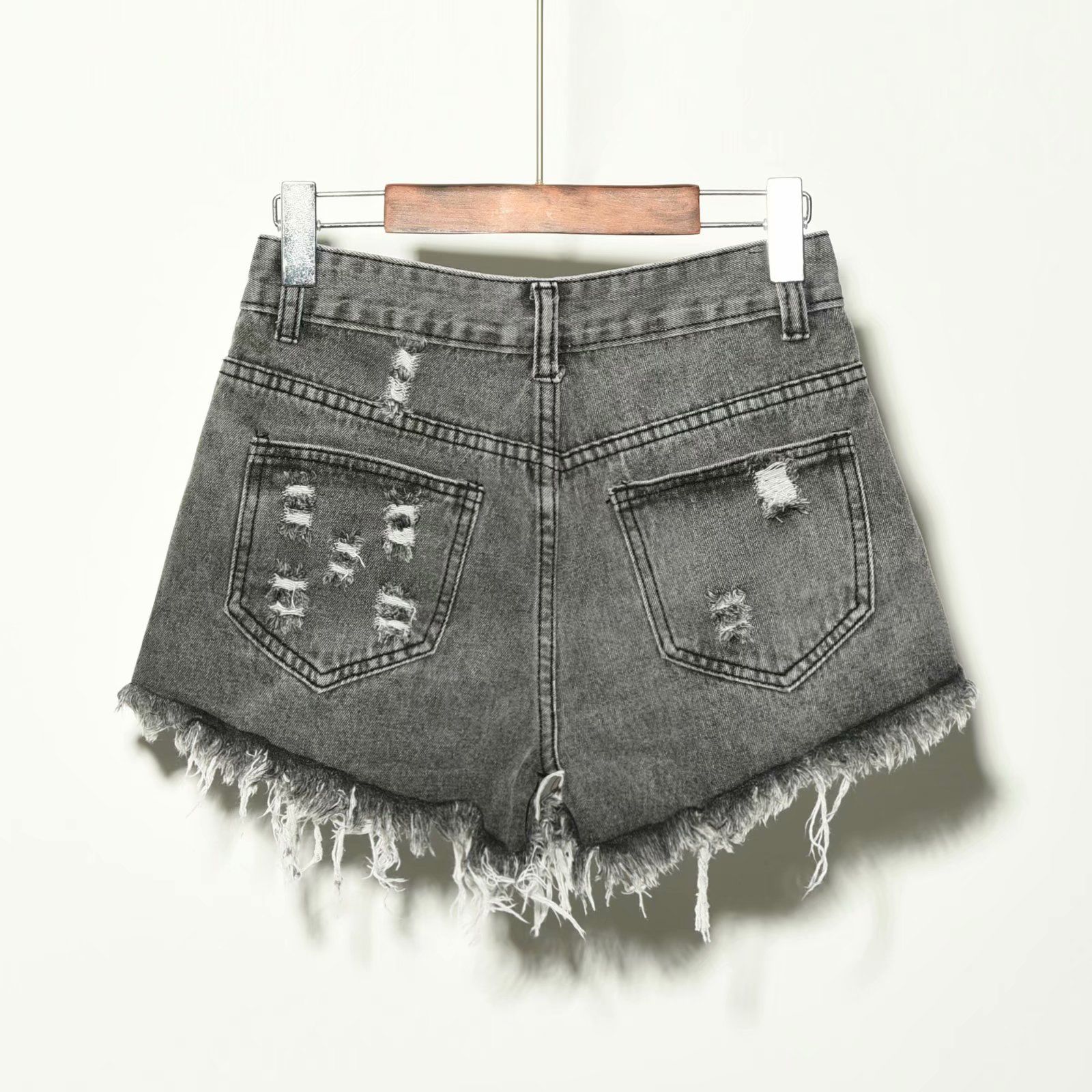 Shorts Jeans Feminino Cintura  - Shorts Denim Frayed avaliação e preço