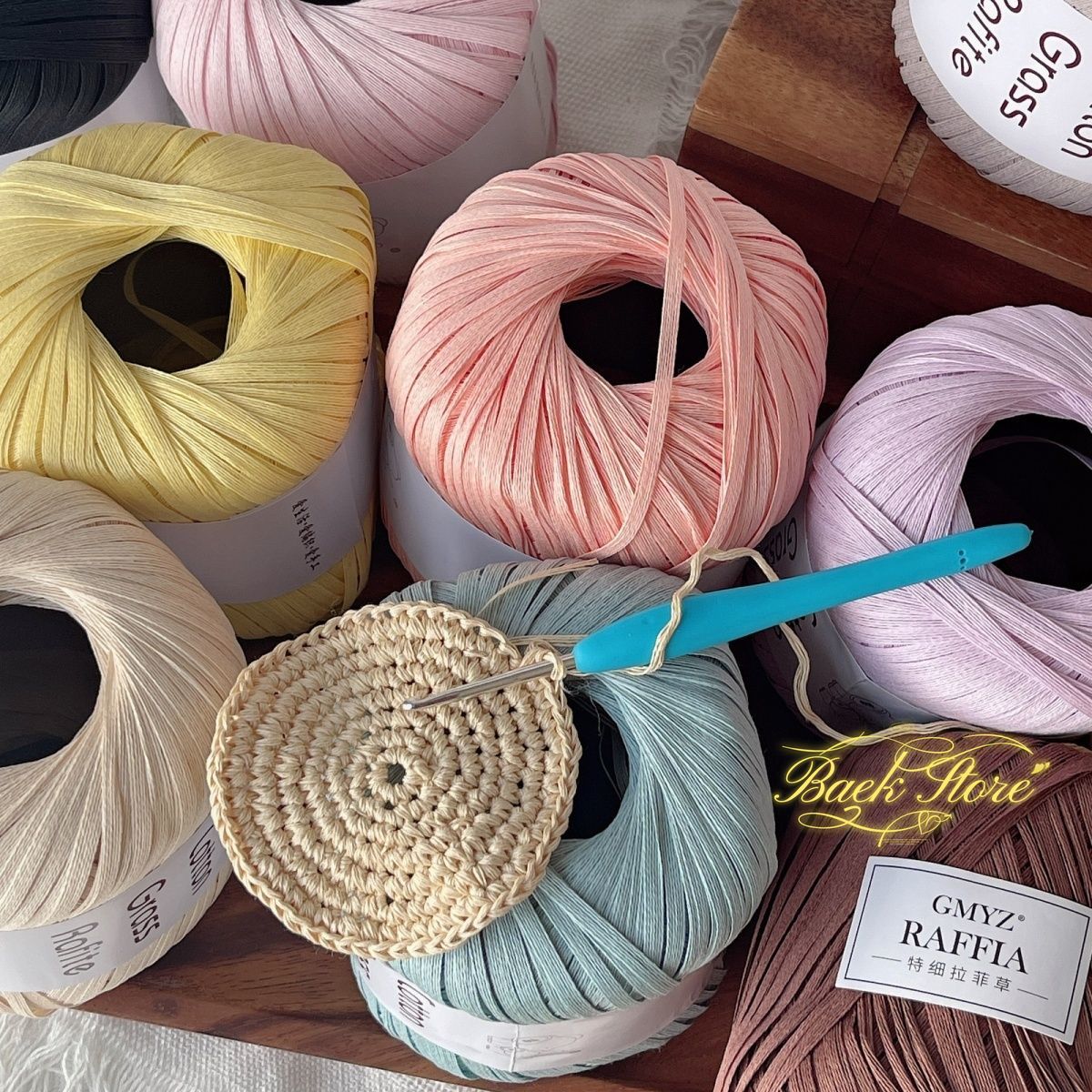 Fio de ráfia multicolorido, 10 - Crochet Bag Raffia avaliação e preço