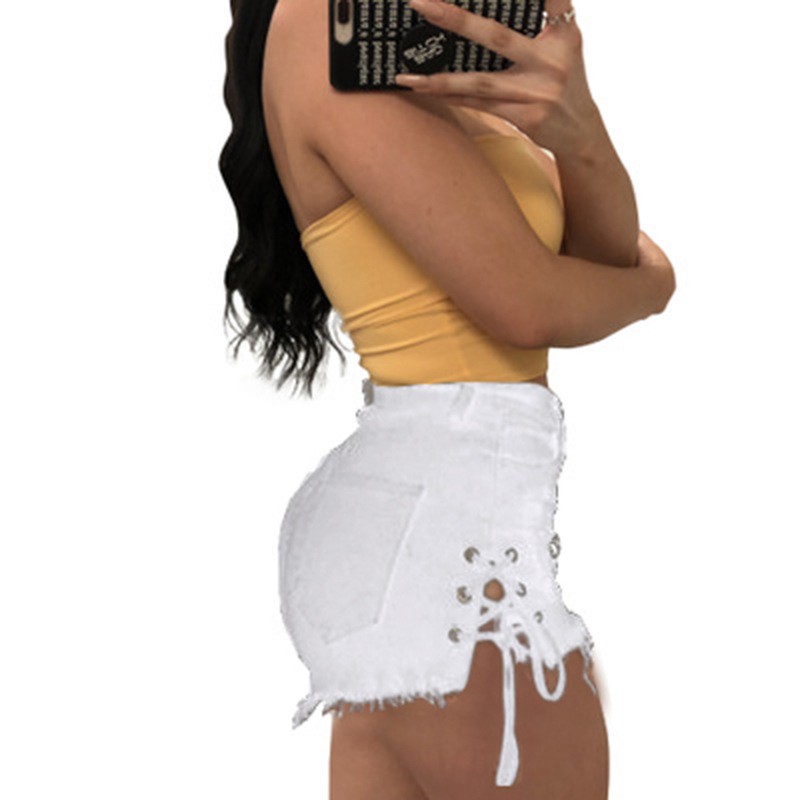 Shorts Femininos Y2K de Cintur - Shorts Denim Frayed avaliação e preço