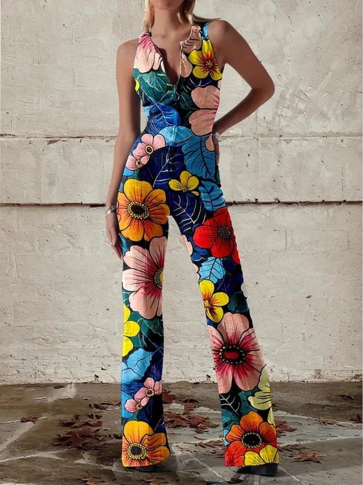 Macacão Feminino de Moda com C - Romper Floral Print avaliação e preço