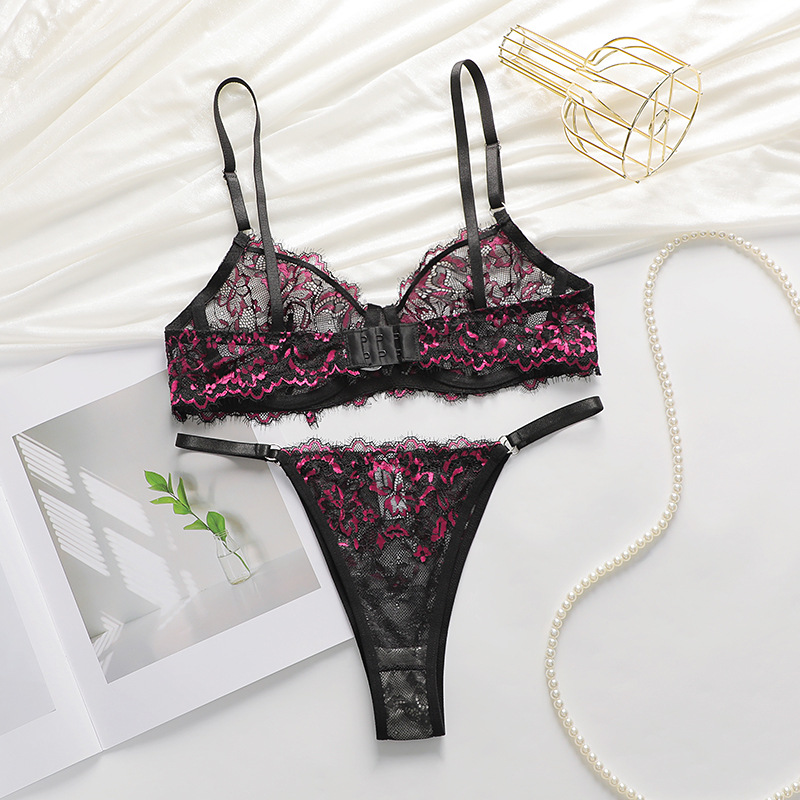 Sexy renda underwire push up l - Bralette Triangle Set avaliação e preço